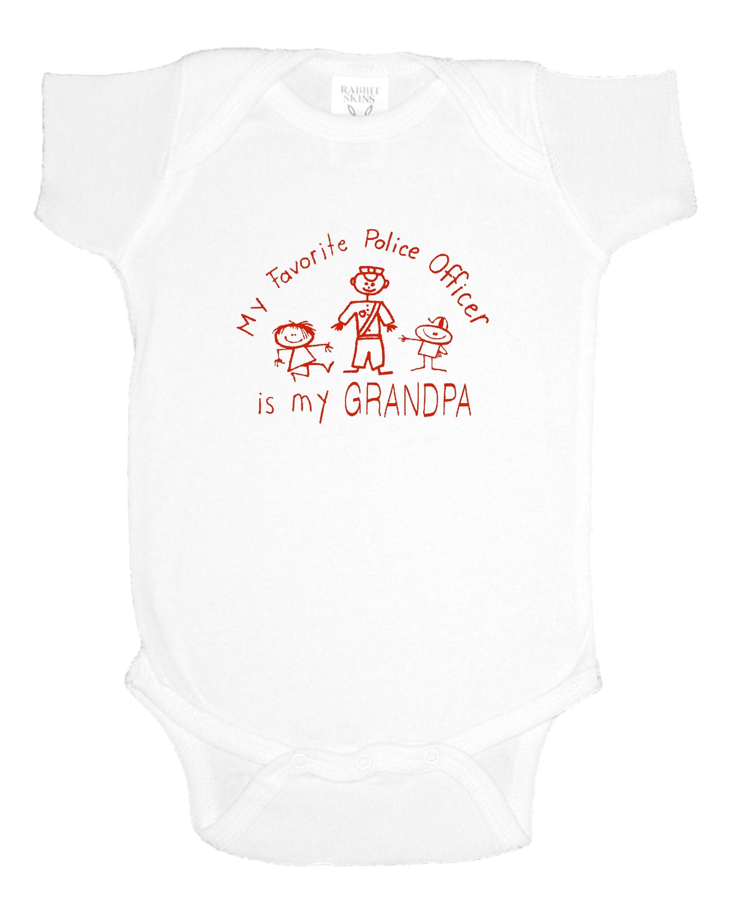 My favorite police officer is my Grandpa short sleeve diaper shirt