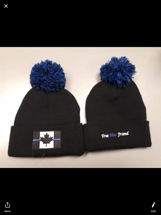 Youth Blue Line Flag Toque